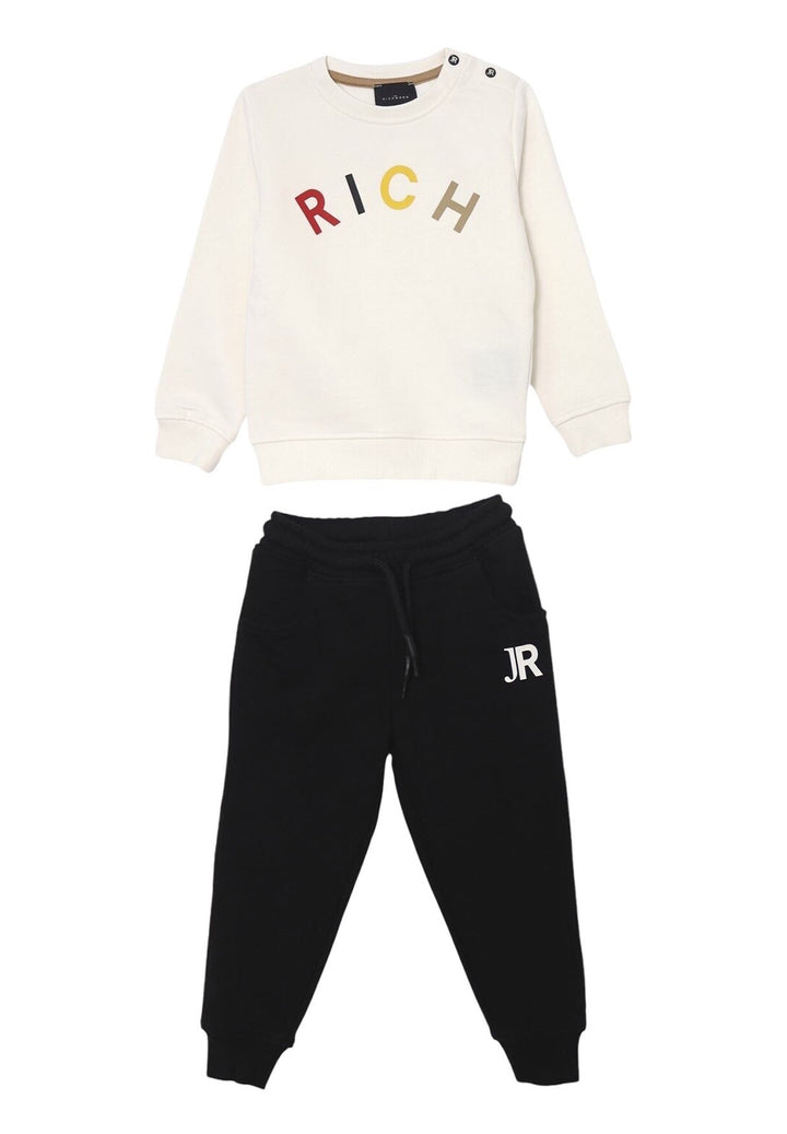 Ensemble sweat-shirt noir et blanc pour nouveau-né