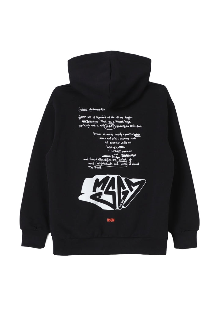 Sweat-shirt zippé noir pour enfant