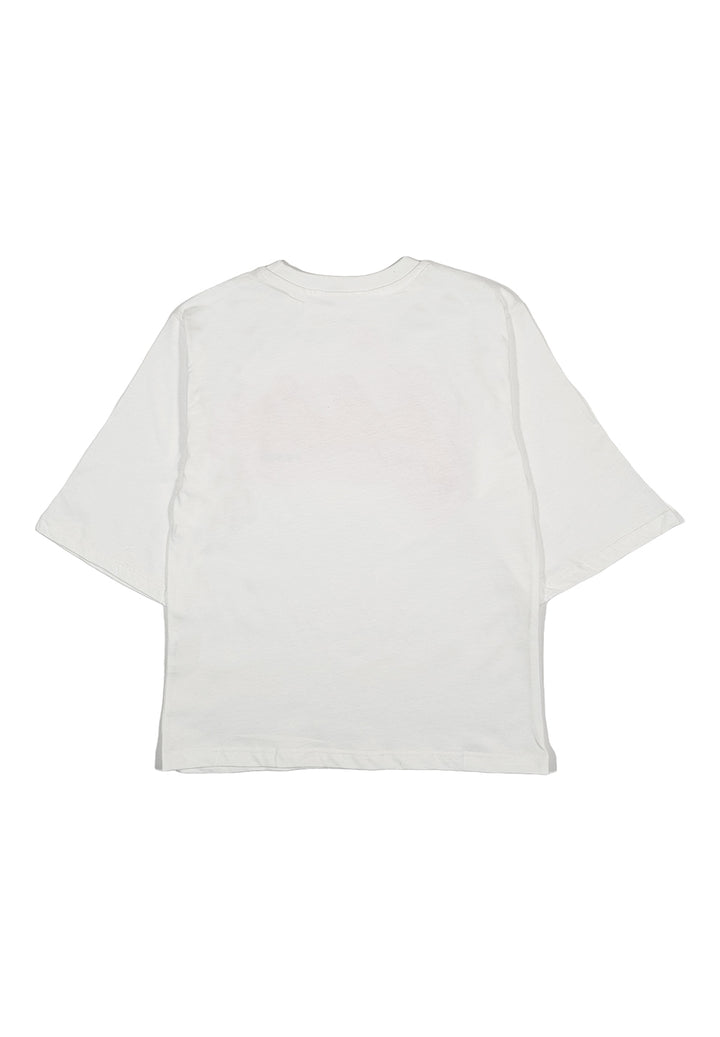 T-shirt bianca per bambina