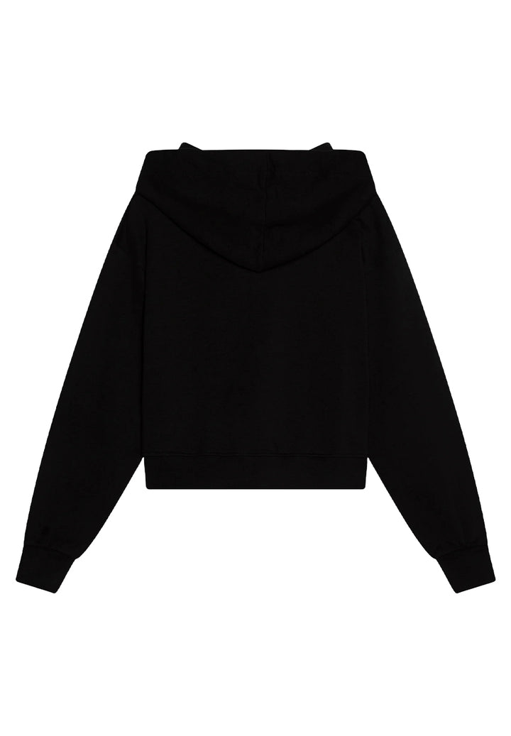 Sweat à capuche noir pour fille