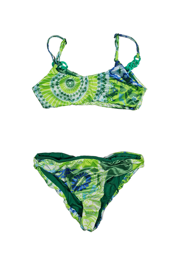 Costume bikini verde per bambina - Primamoda kids