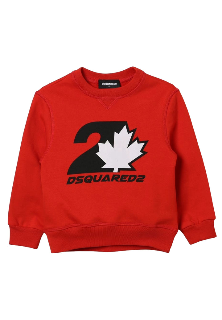 Rotes Sweatshirt mit Rundhalsausschnitt für Jungen
