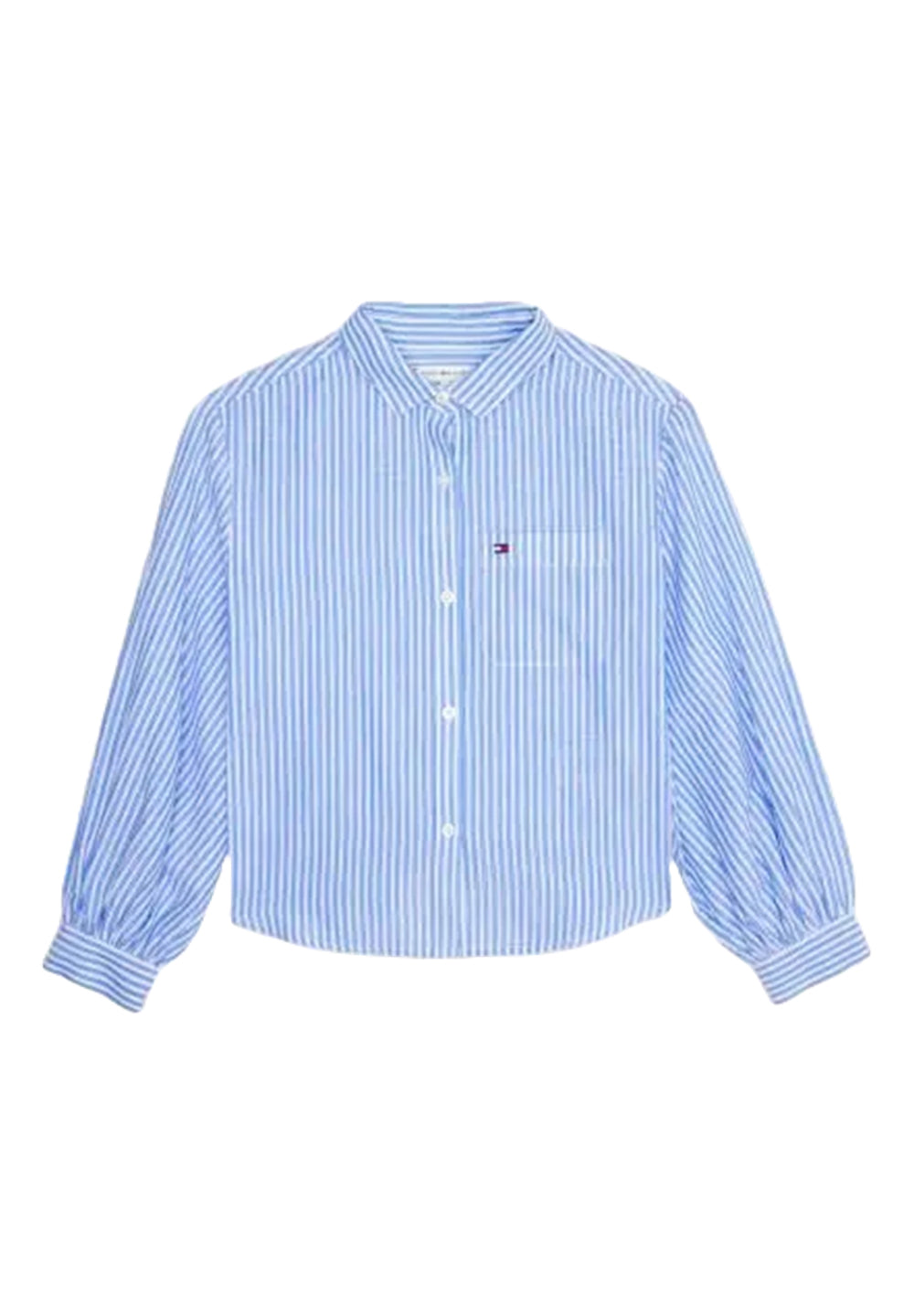 Camicia blu per bambina