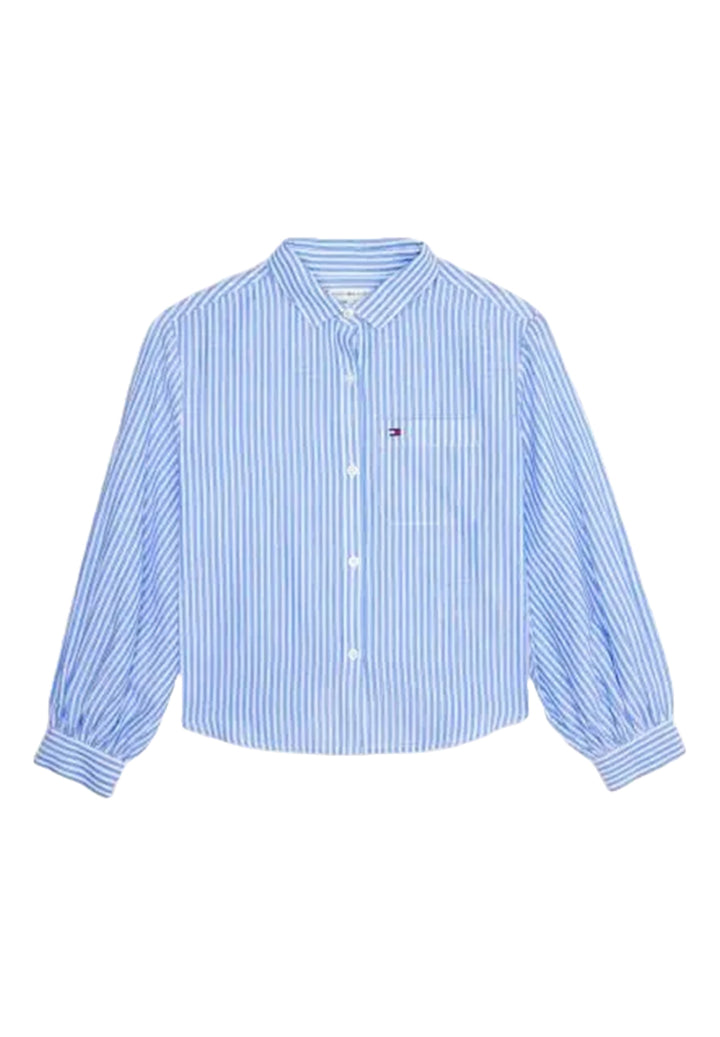 Camicia blu per bambina