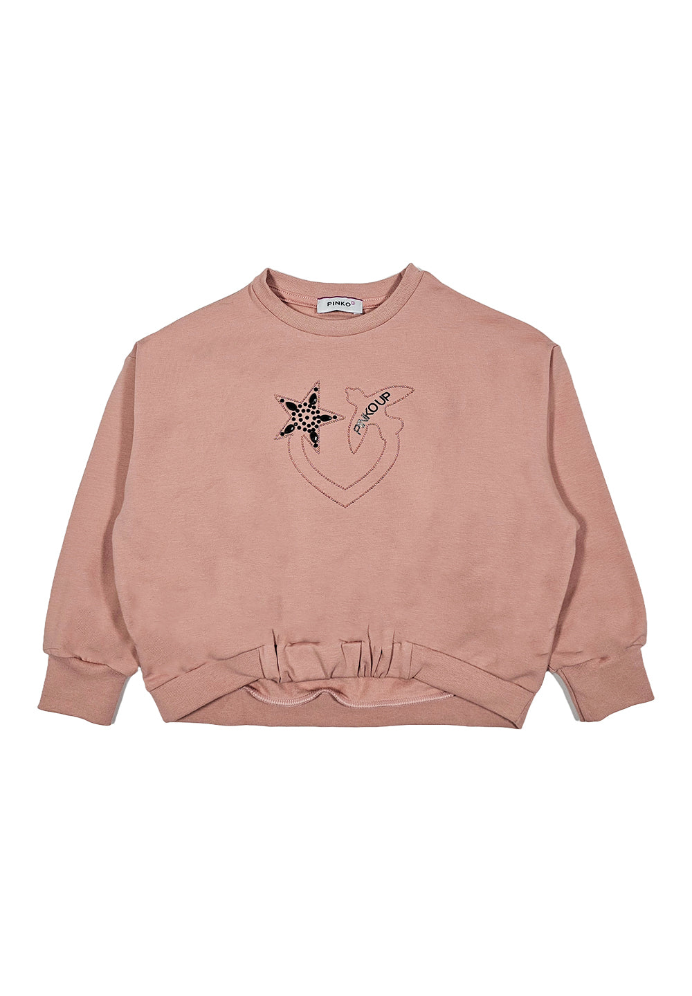 Rosa Sweatshirt mit Rundhalsausschnitt für Mädchen
