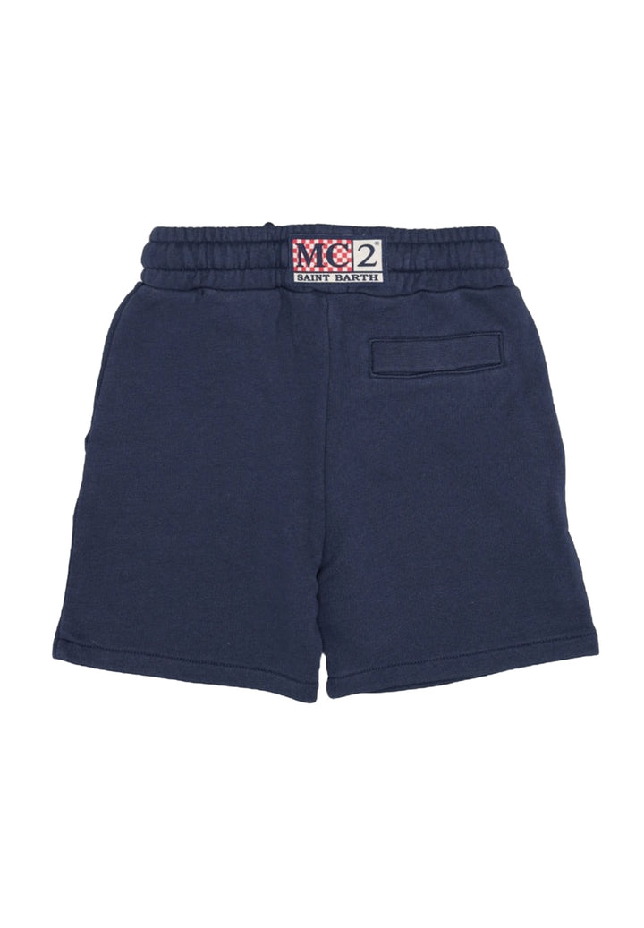Bermuda felpa blu per bambino