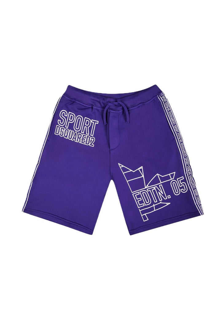 Bermuda felpa blu per bambino - Primamoda kids