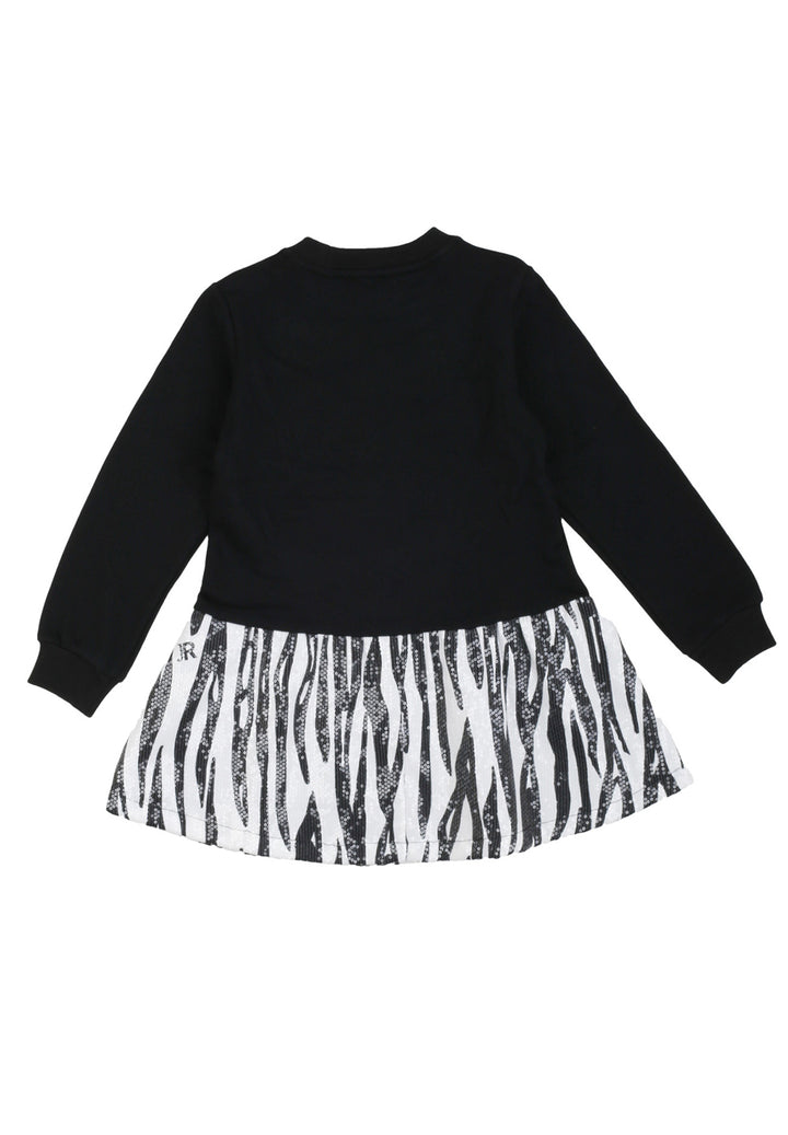 Robe zèbre noire pour fille