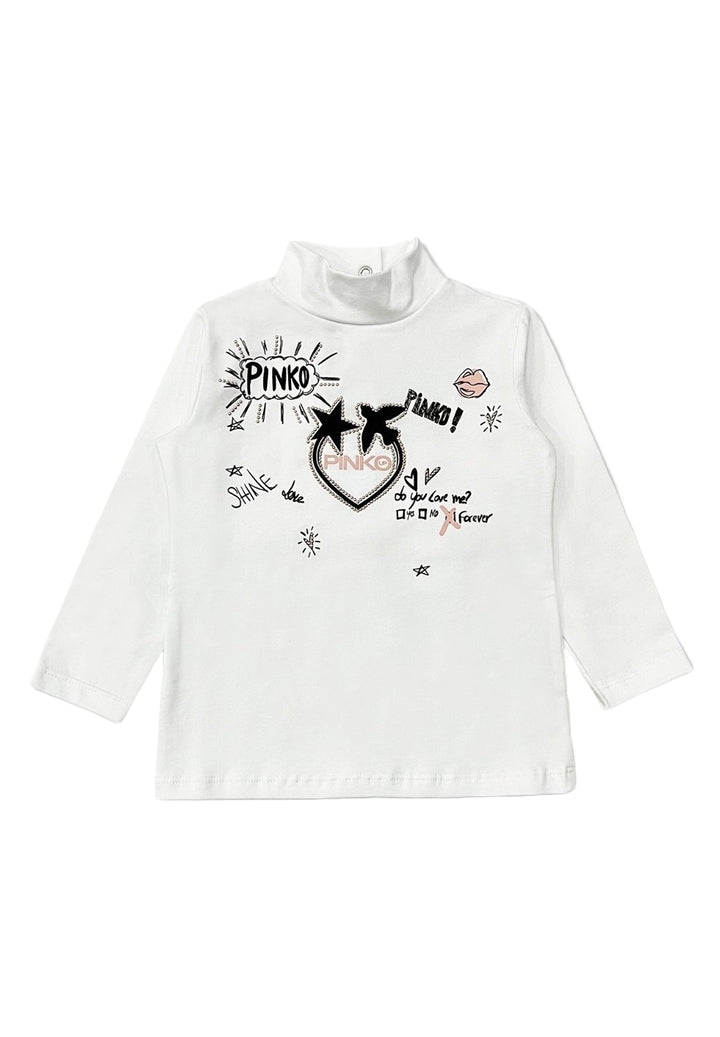T-shirt bianca per bambina