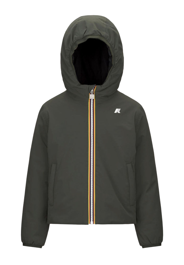 Veste réversible vert-noir pour enfant