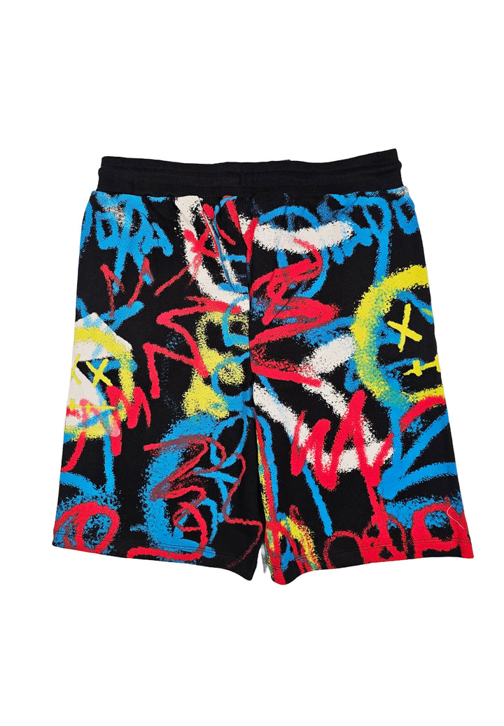 Bermuda felpa nero per bambino