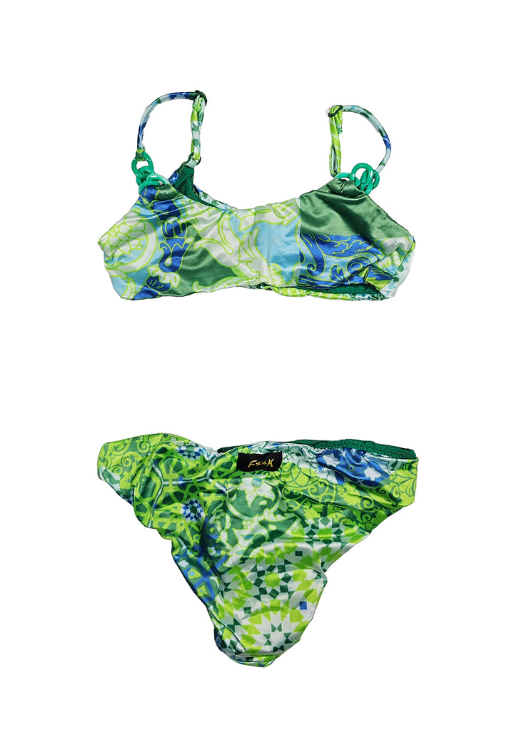 Costume bikini verde per bambina - Primamoda kids