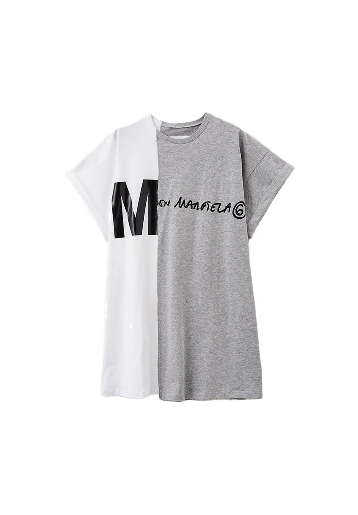 T-shirt grigio-bianca per bambina - Primamoda kids