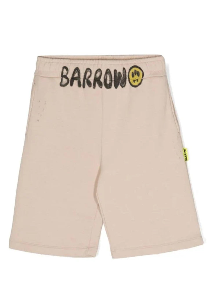 Bermuda felpa beige per bambino