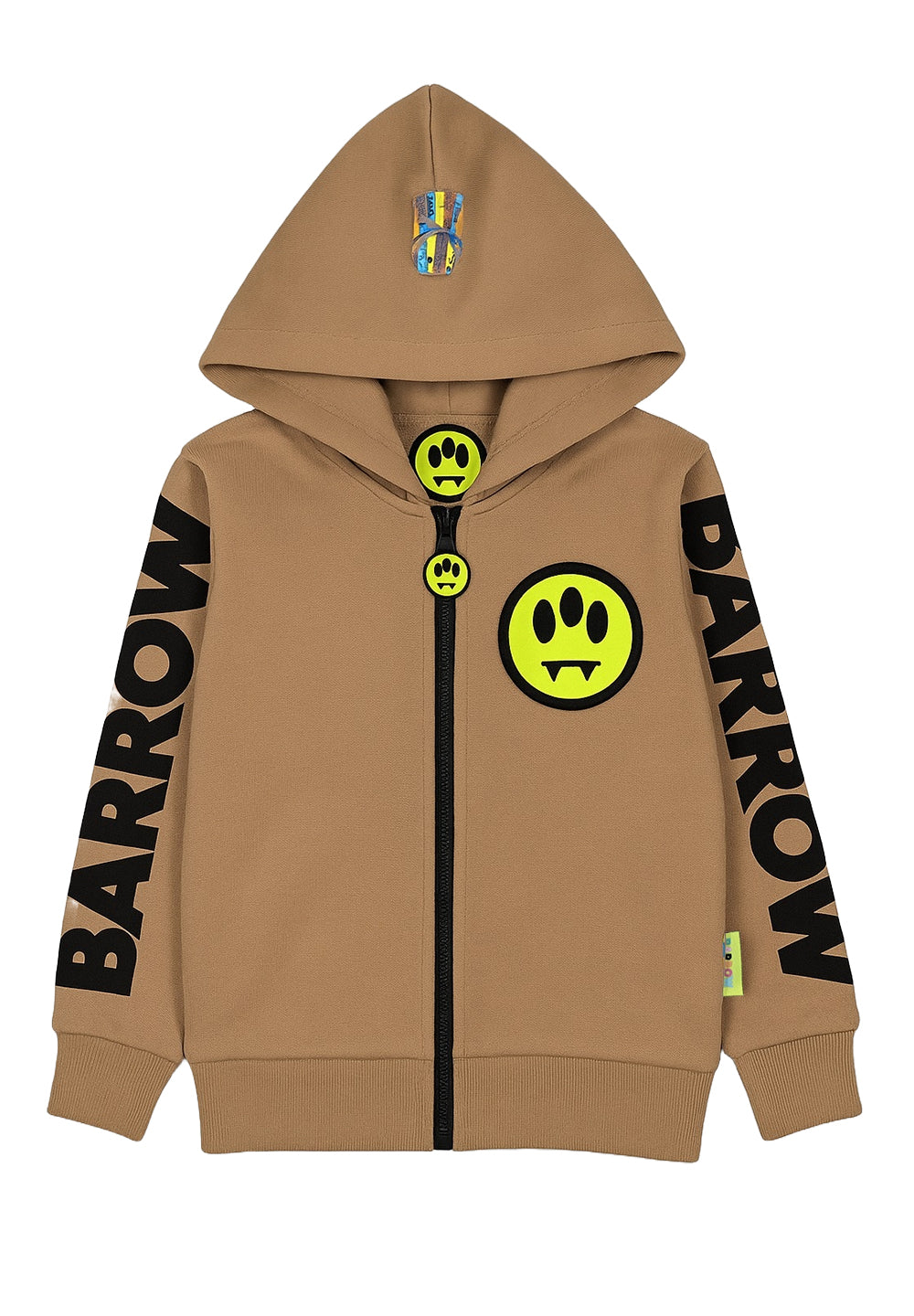 Sweat à capuche zippé marron pour nouveau-nés