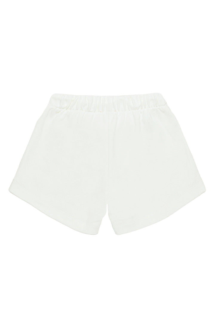 Bermuda felpa crema per bambino