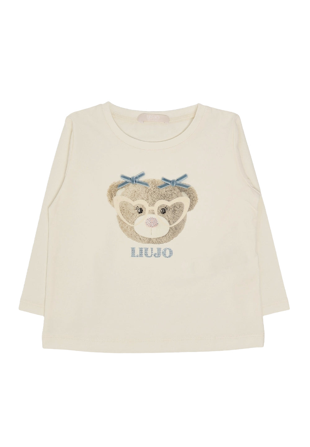 T-shirt crema per bambina
