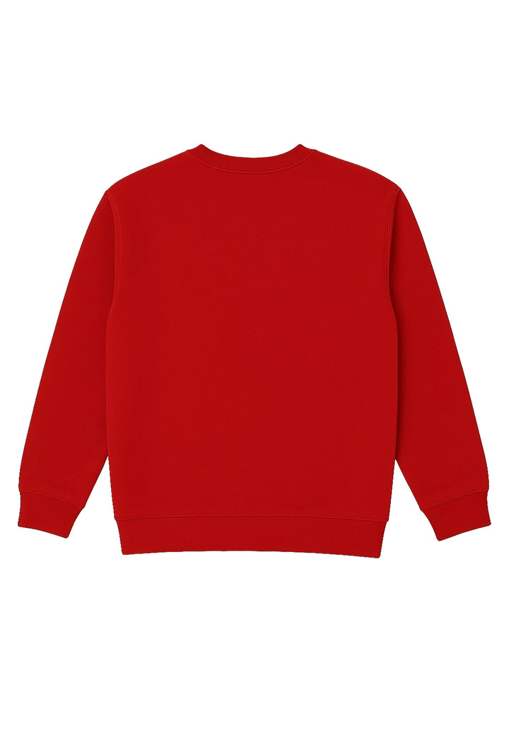 Felpa girocollo rossa per bambino