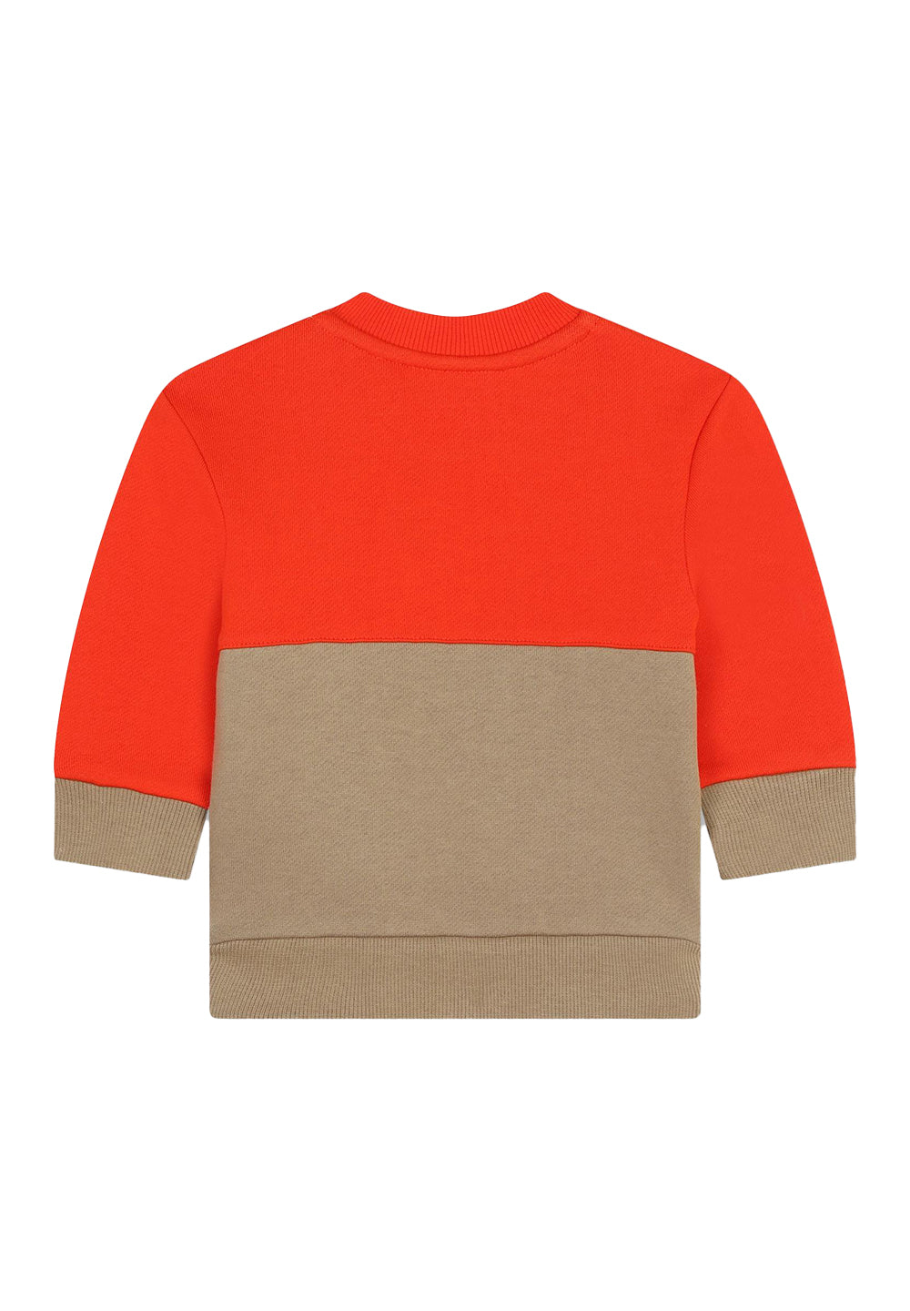 Sweat-shirt orange à col rond pour enfant