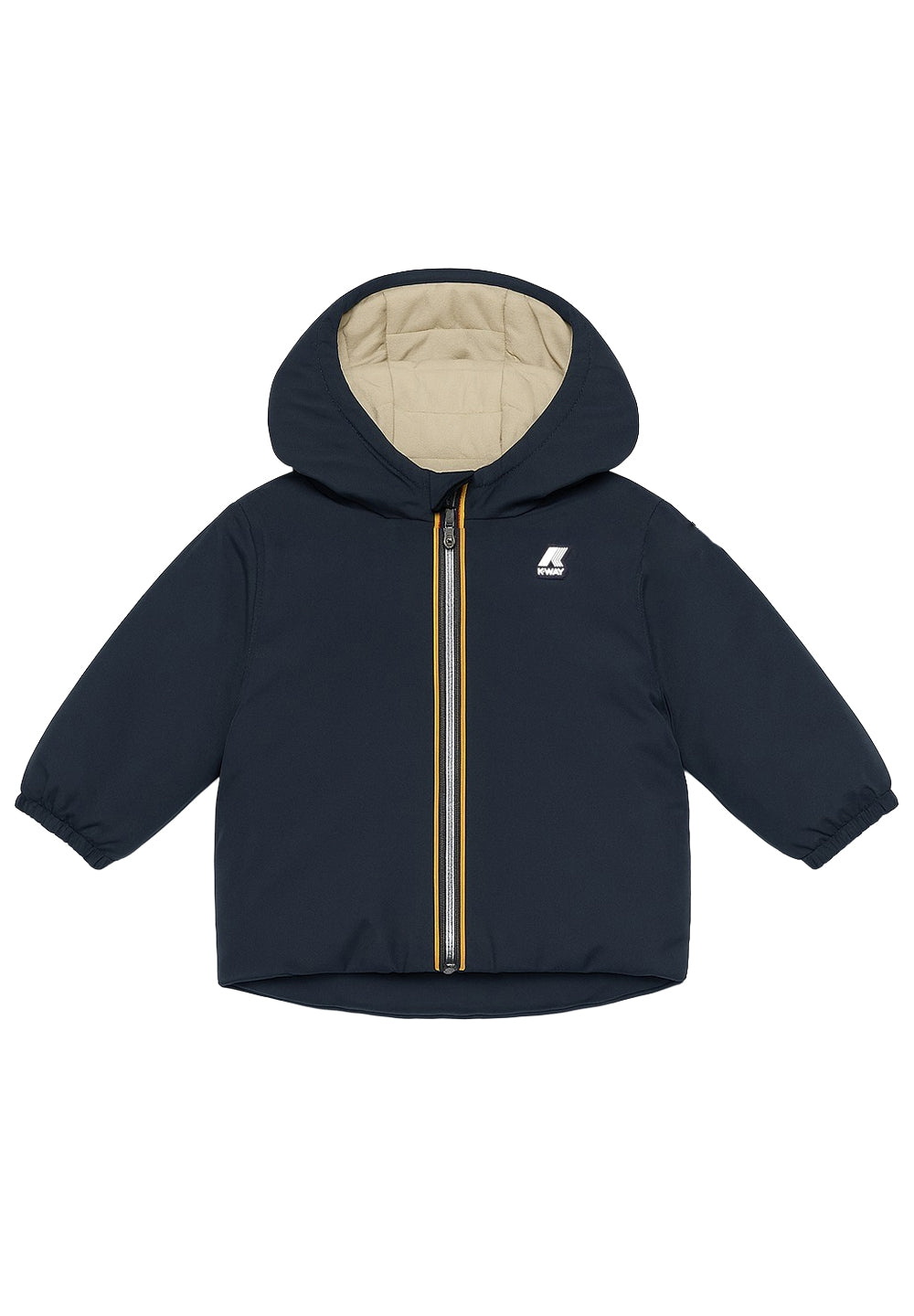 Giubbotto reversibile blu-beige per neonato