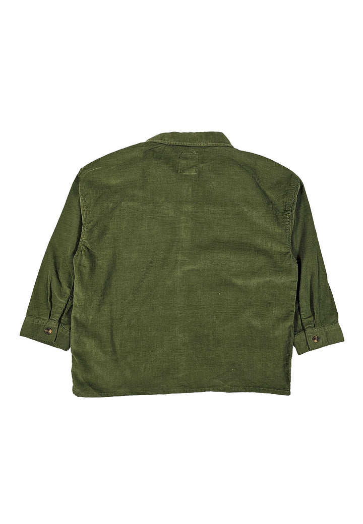 Chemise en velours vert pour enfant