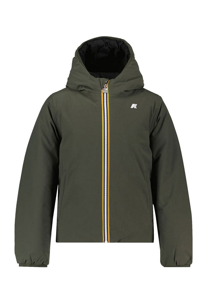 Veste réversible vert-noir pour enfant