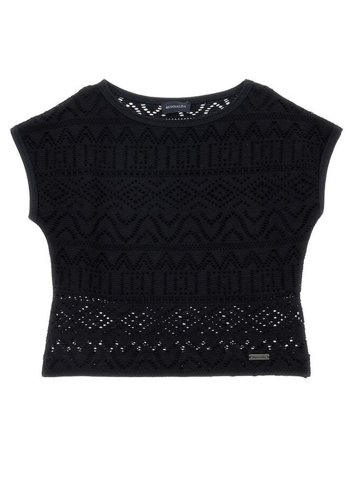 T-shirt nera per bambina