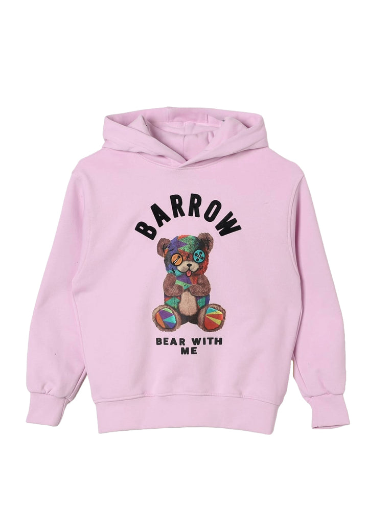 Felpa cappuccio rosa per bambina