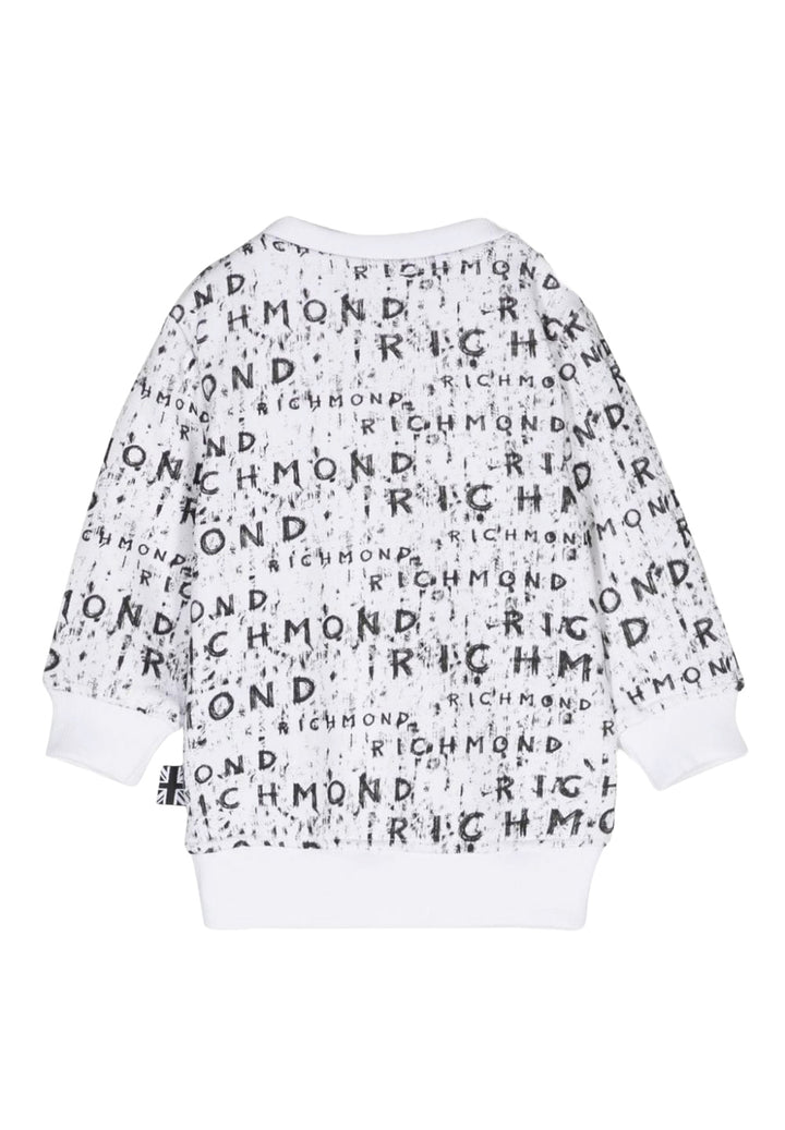 Sweat-shirt blanc à col rond pour enfant