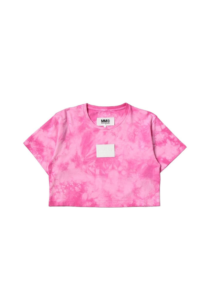T-shirt cropped fuxia per bambina - Primamoda kids