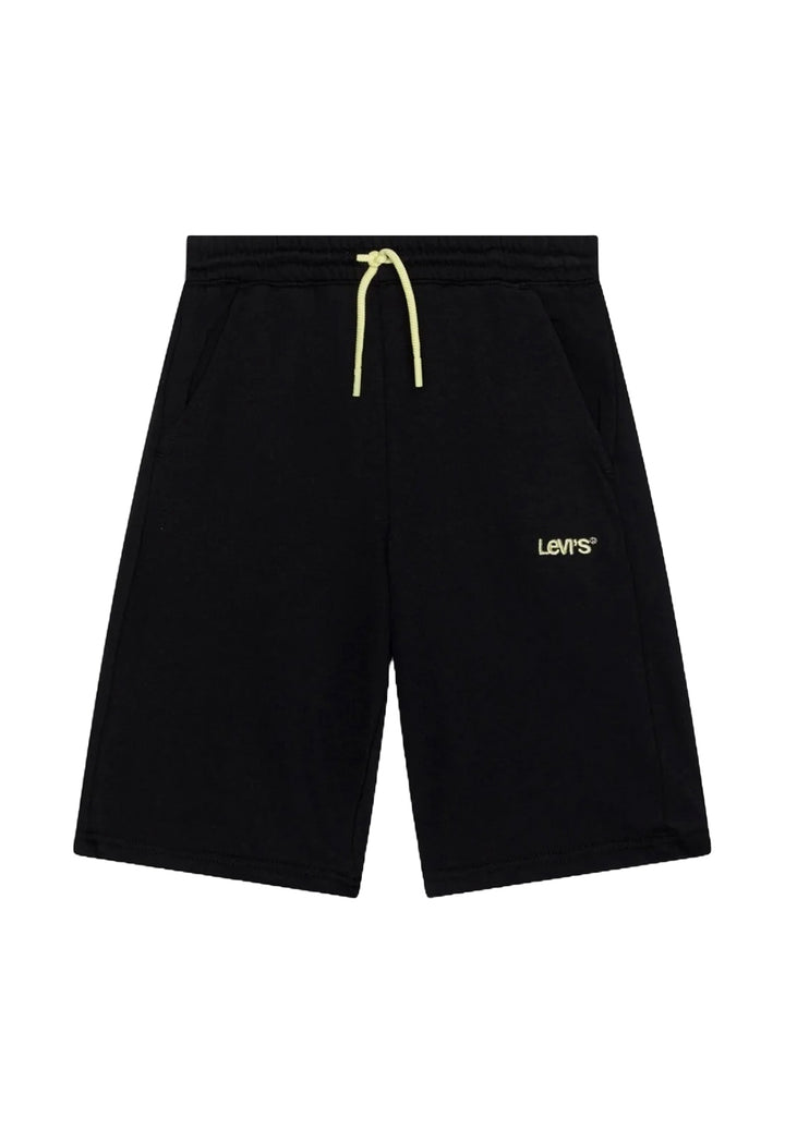 Bermuda felpa nero per bambino - Primamoda kids