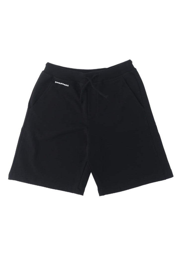 Bermuda felpa nero per bambino - Primamoda kids