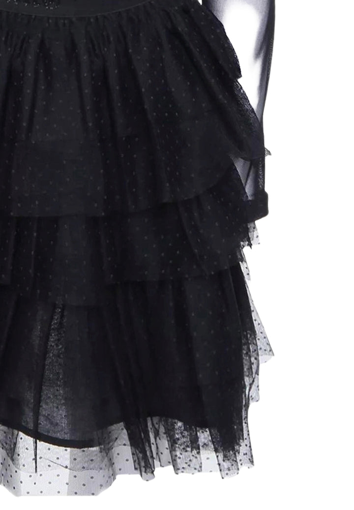 Vestito tulle e rete nero per bambina - Primamoda kids