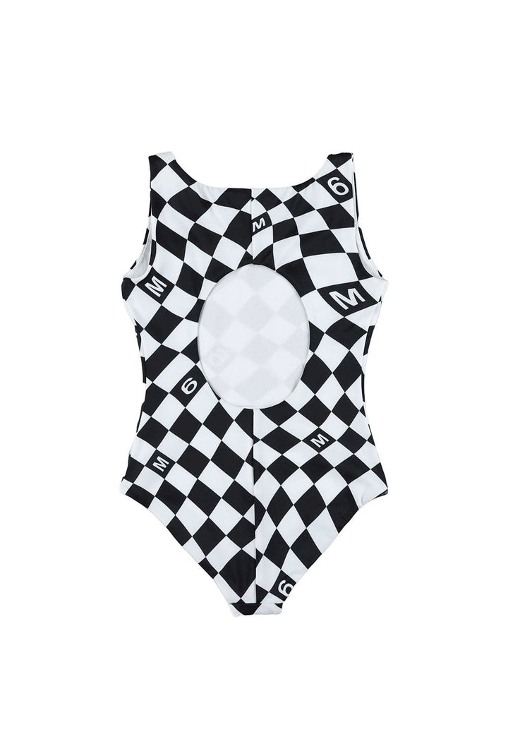 Costume intero bianco-nero per bambina - Primamoda kids