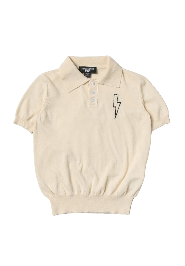 Polo in maglia crema per bambino - Primamoda kids