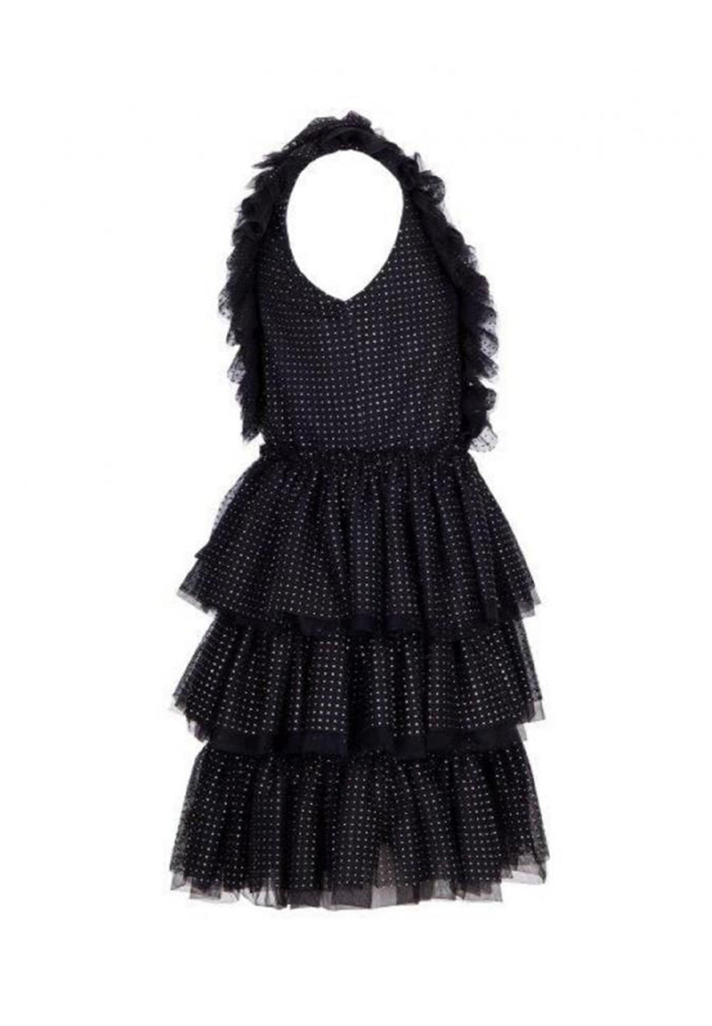 Vestito tulle borchiato nero per bambina - Primamoda kids