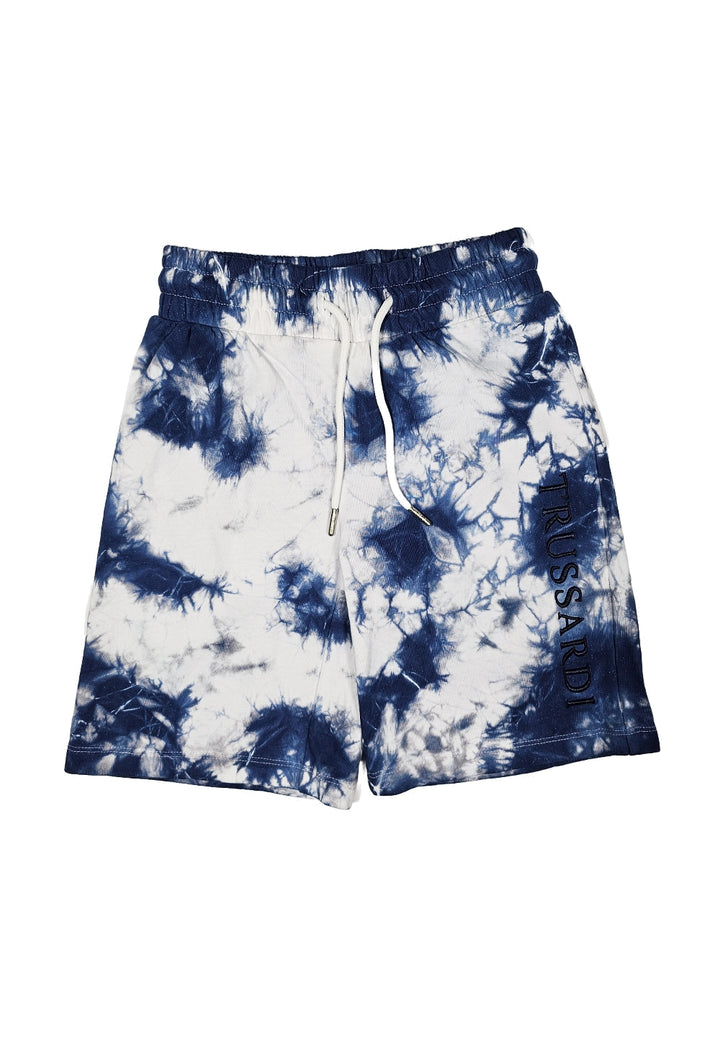 Bermuda felpa bianco-blu per bambino - Primamoda kids