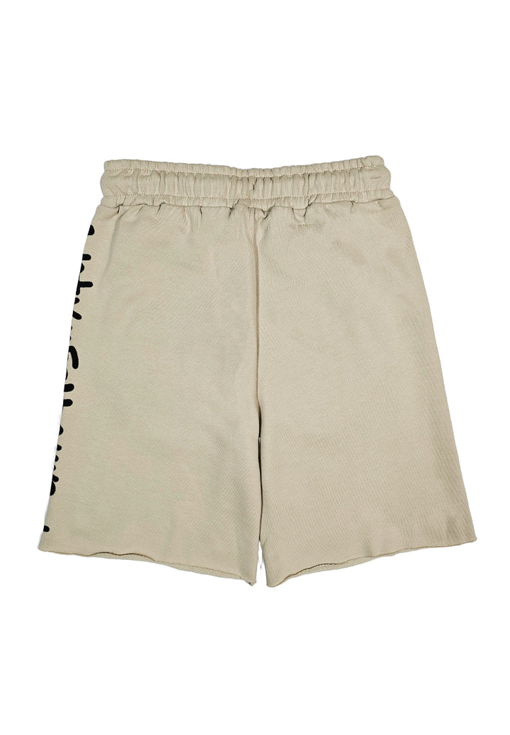Bermuda felpa beige per bambino - Primamoda kids