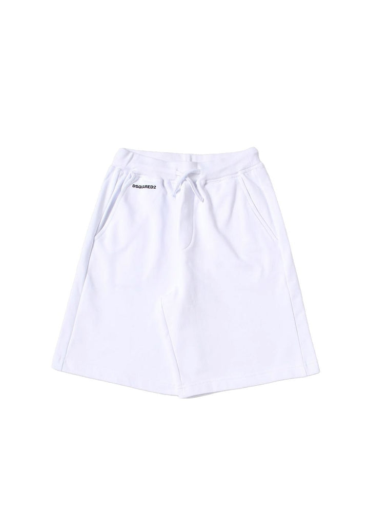 Bermuda felpa bianco per bambino - Primamoda kids