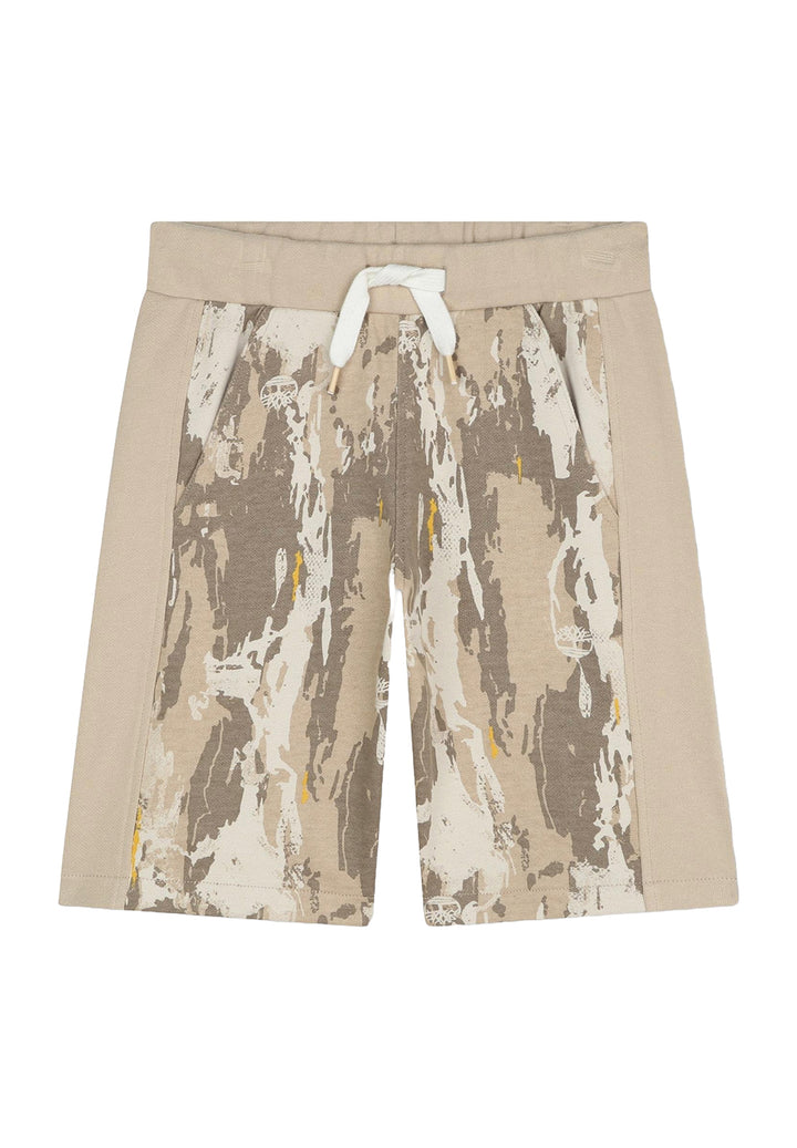 Bermuda felpa beige per bambino - Primamoda kids