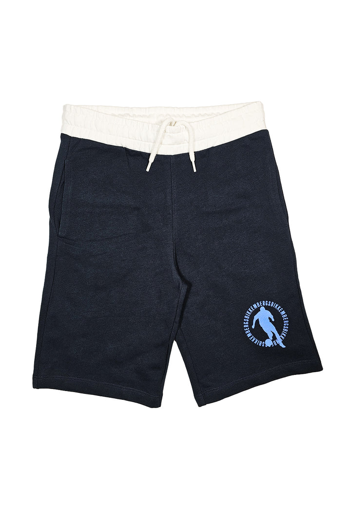 Bermuda felpa blu per bambino - Primamoda kids