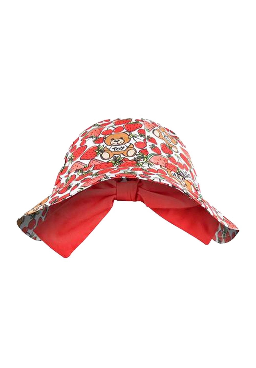 Cappello bianco-rosso bambina - Primamoda kids