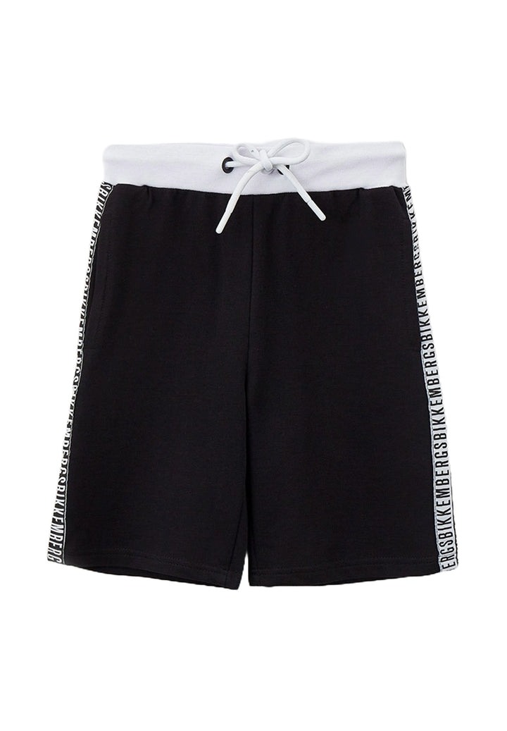 Bermuda felpa nero per bambino - Primamoda kids