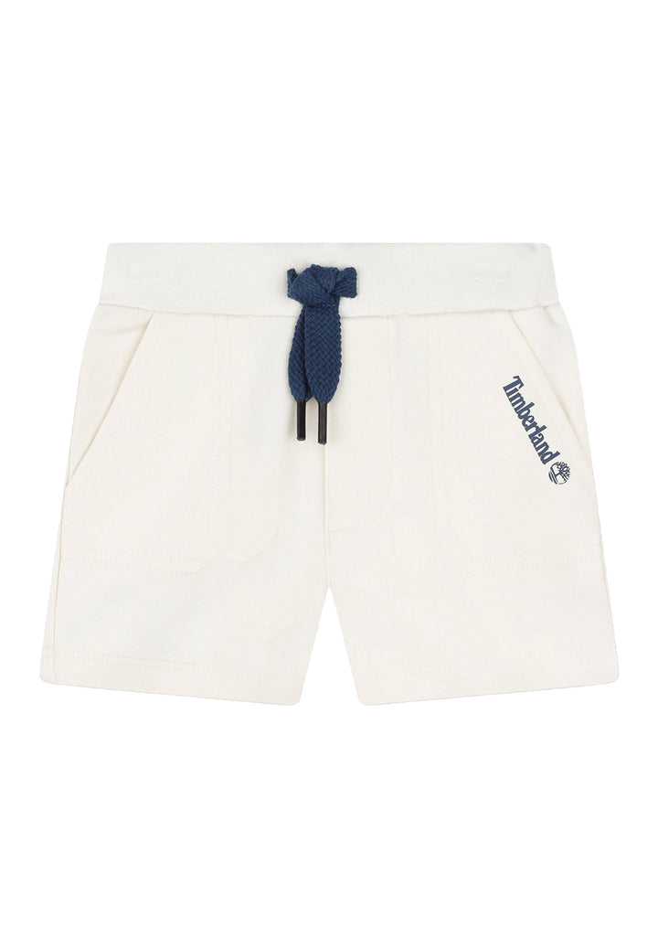 Bermuda felpa bianco per neonato - Primamoda kids