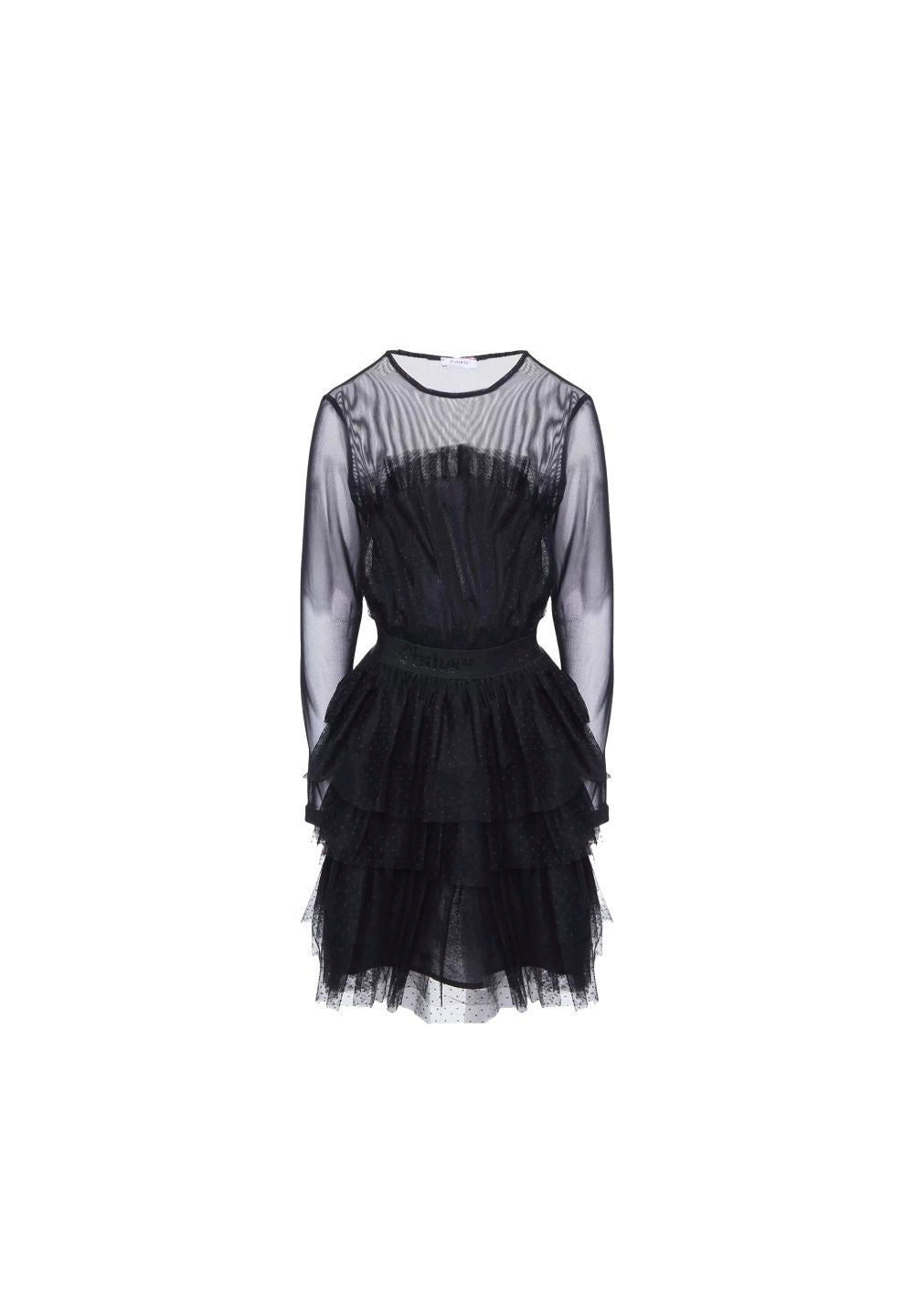 Vestito tulle e rete nero per bambina - Primamoda kids