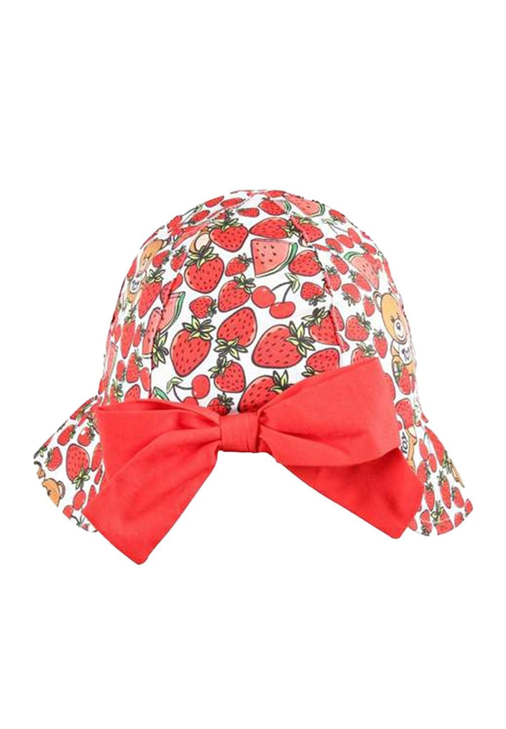 Cappello bianco-rosso bambina - Primamoda kids