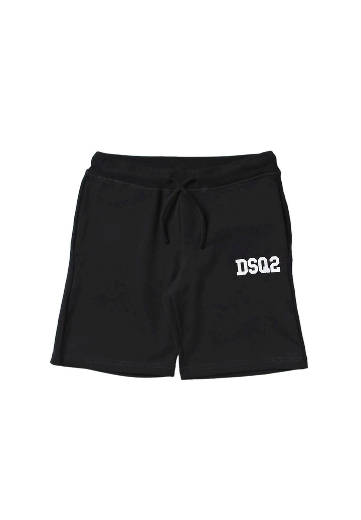 Bermuda felpa nero per bambino - Primamoda kids