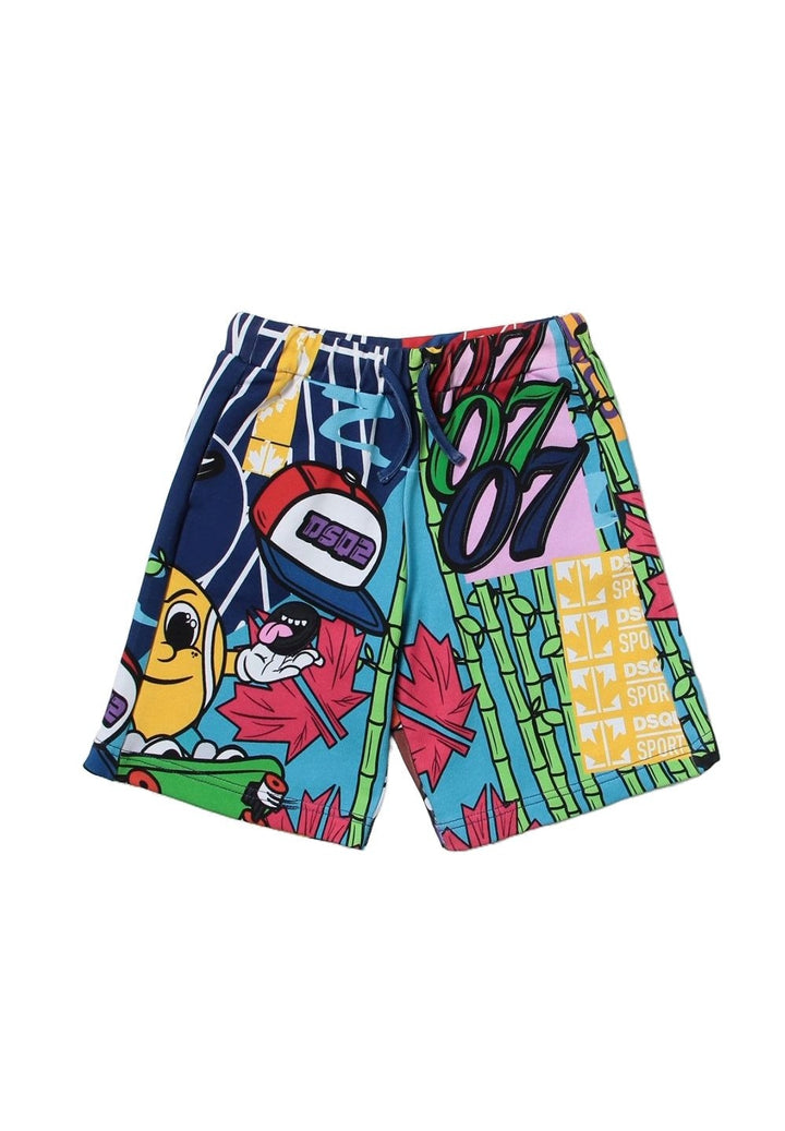 Bermuda felpa blu per bambino - Primamoda kids