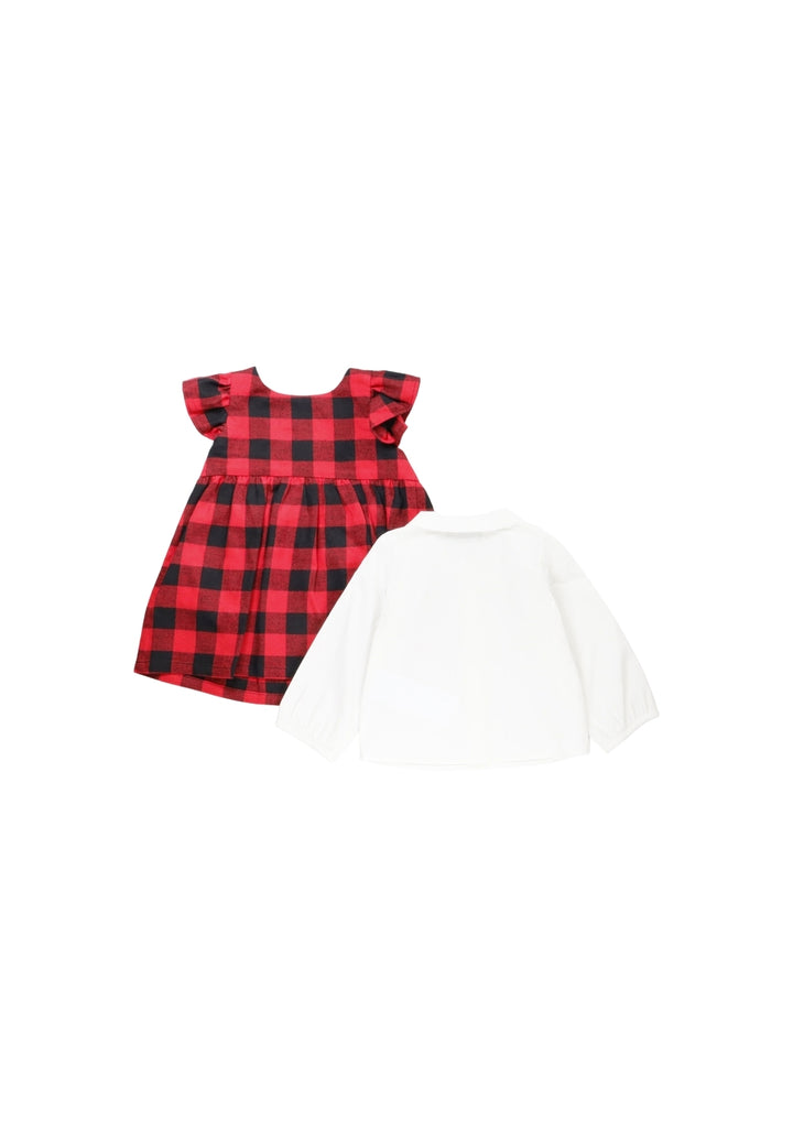Completo bianco-rosso per neonata - Primamoda kids