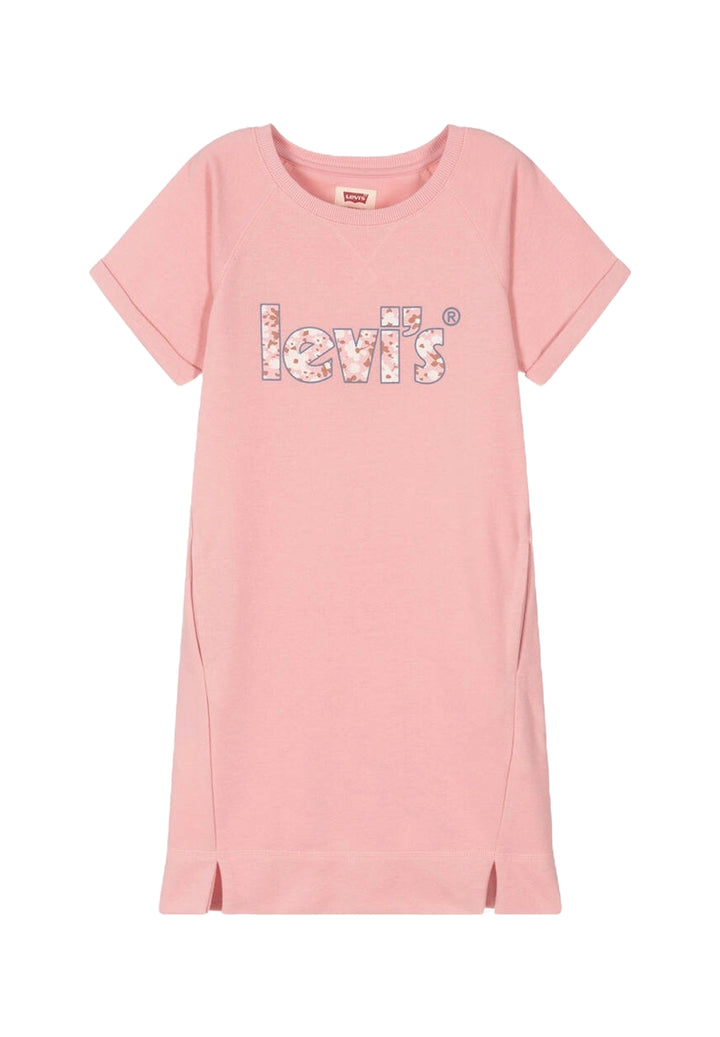 Vestito felpa rosa per bambina - Primamoda kids
